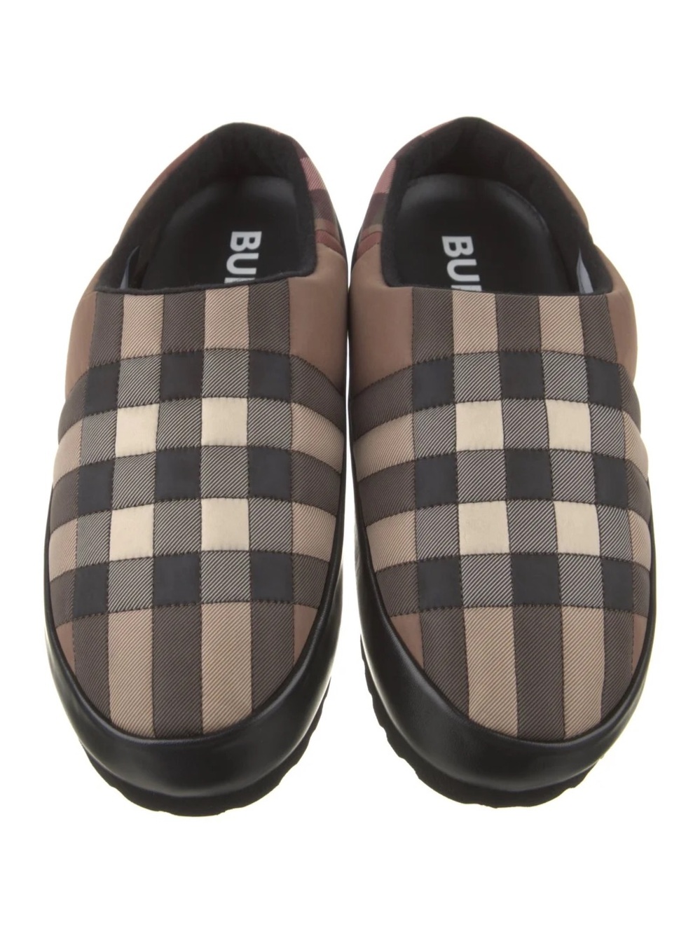 Burberry check slippers